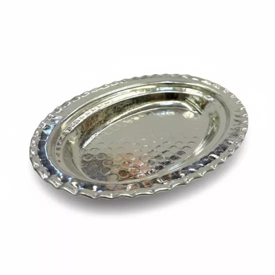 15 cm Dövme Çirtikli Oval Kalaylı Mezelik