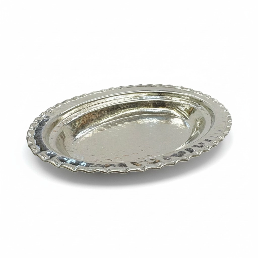 15 cm Dövme Çirtikli Oval Kalaylı Mezelik