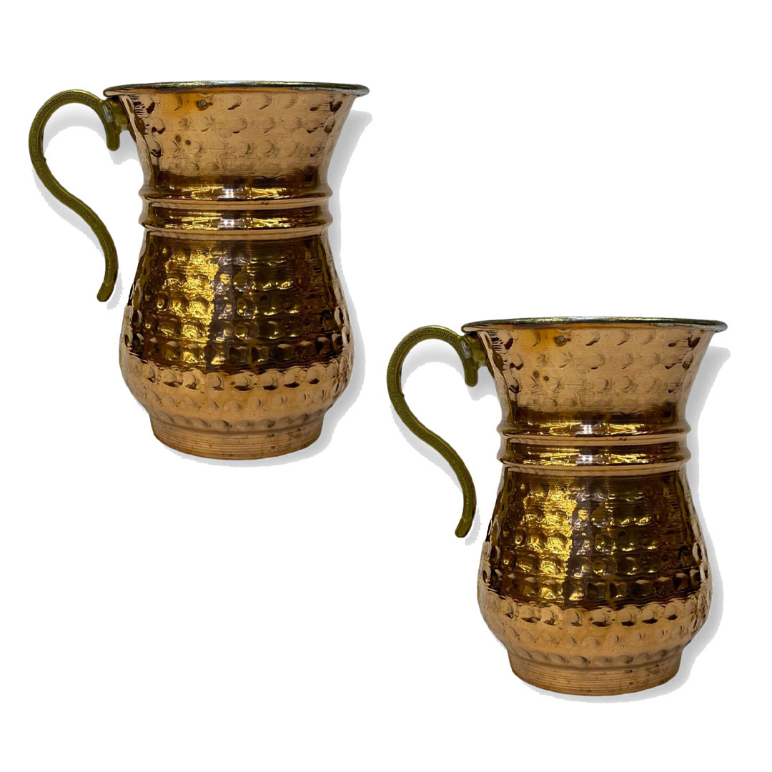 2 Adet Bakır Maşrapa