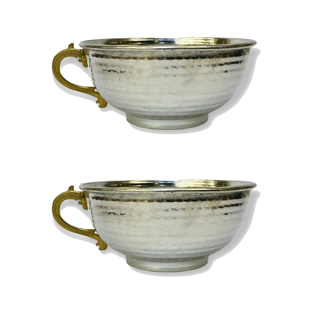 2 Adet Kalaylı Bakır Tas