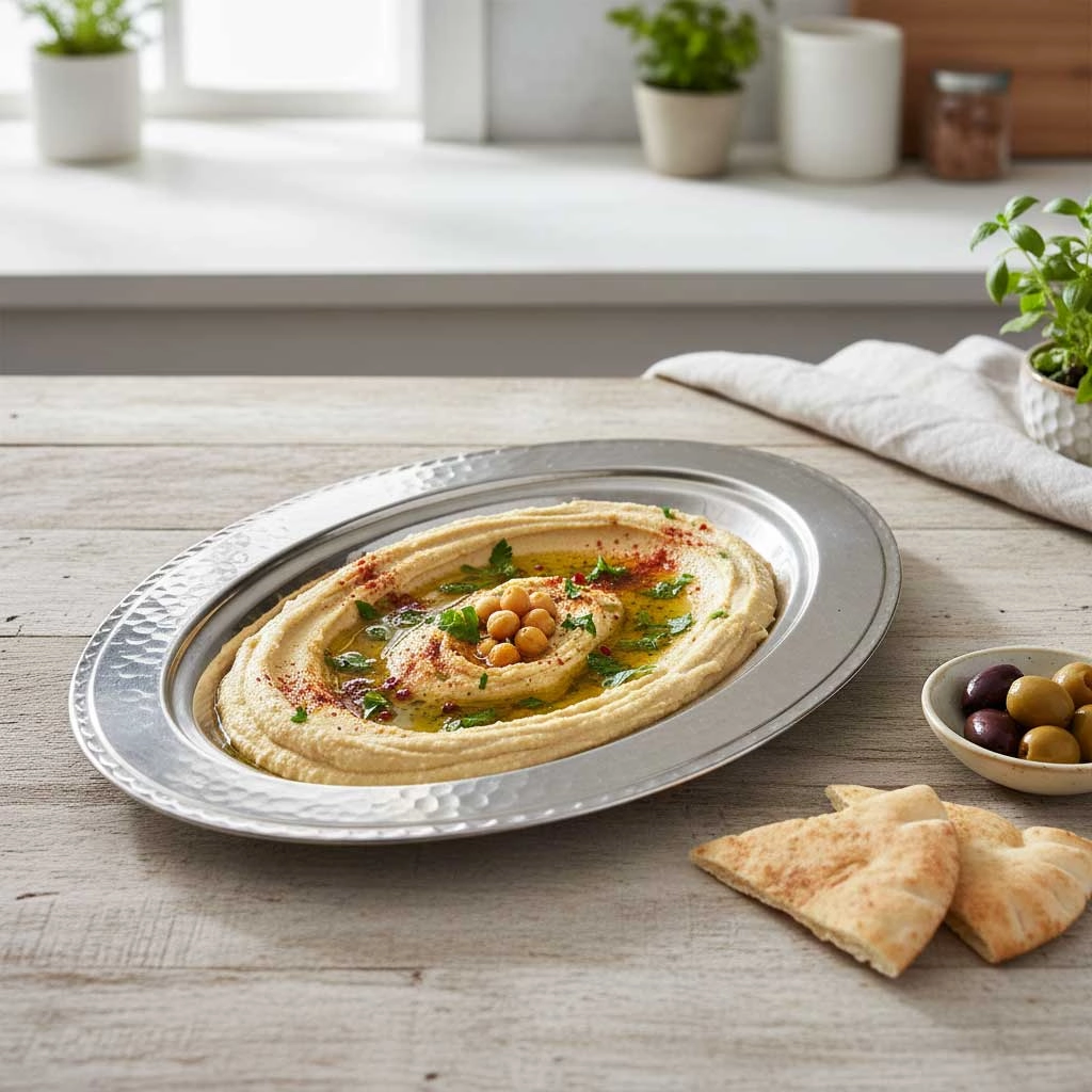 25 cm Dövme Bakır Kayık Tabak