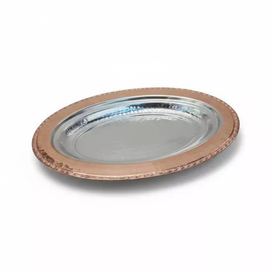 30 cm El Dövme Bakır Kayık Tabak