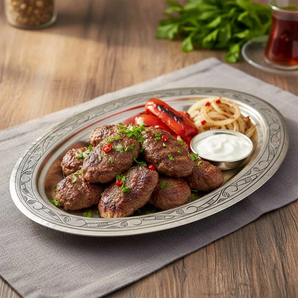 35 cm İşlemeli Bakır Kayık Tabak