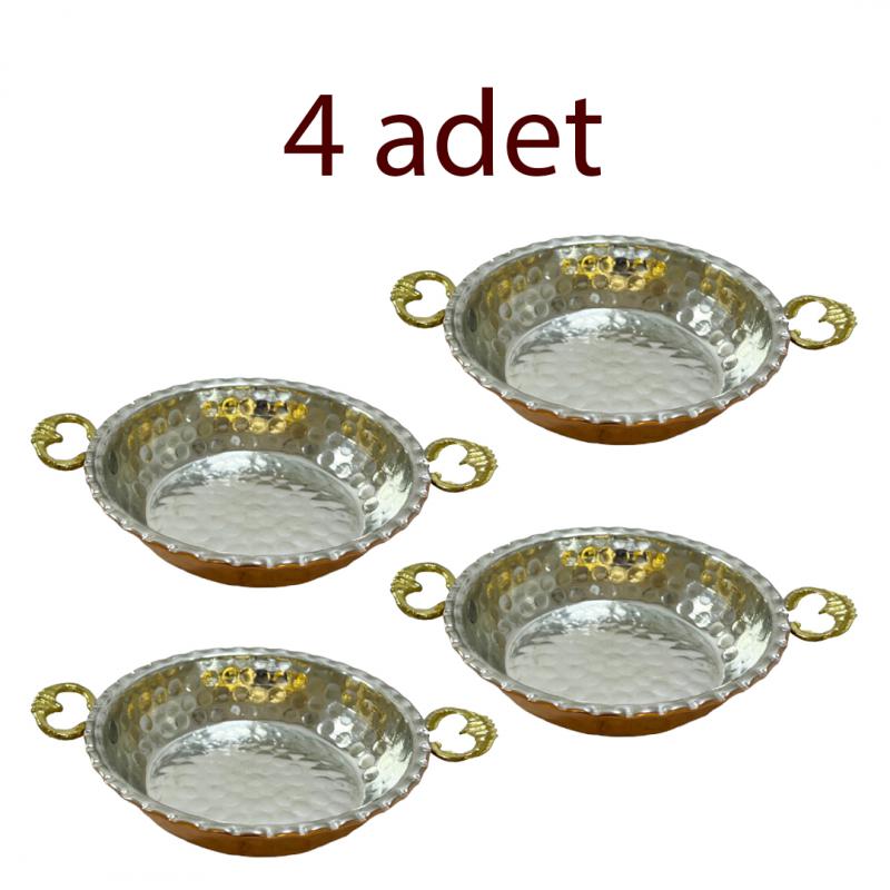4 Adet Bakır Mini Kahvaltılık 