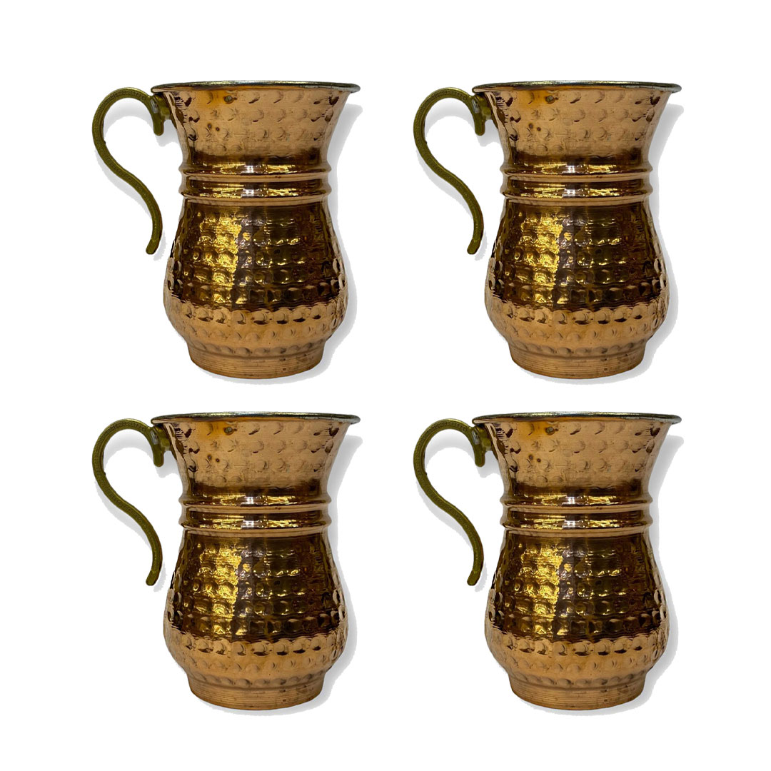 4 Adet Bakır Maşrapa