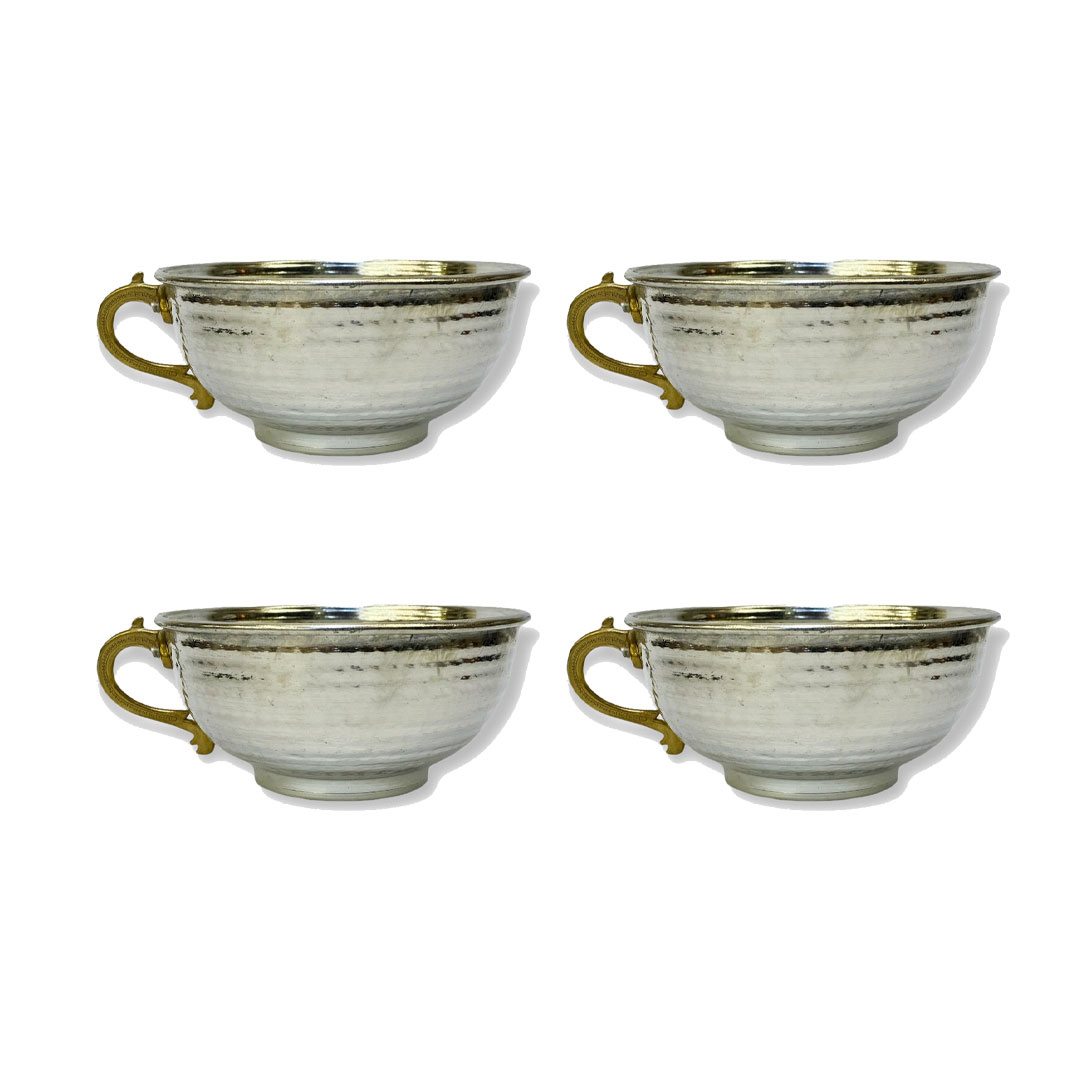 4 Adet  Kalaylı Bakır Tas