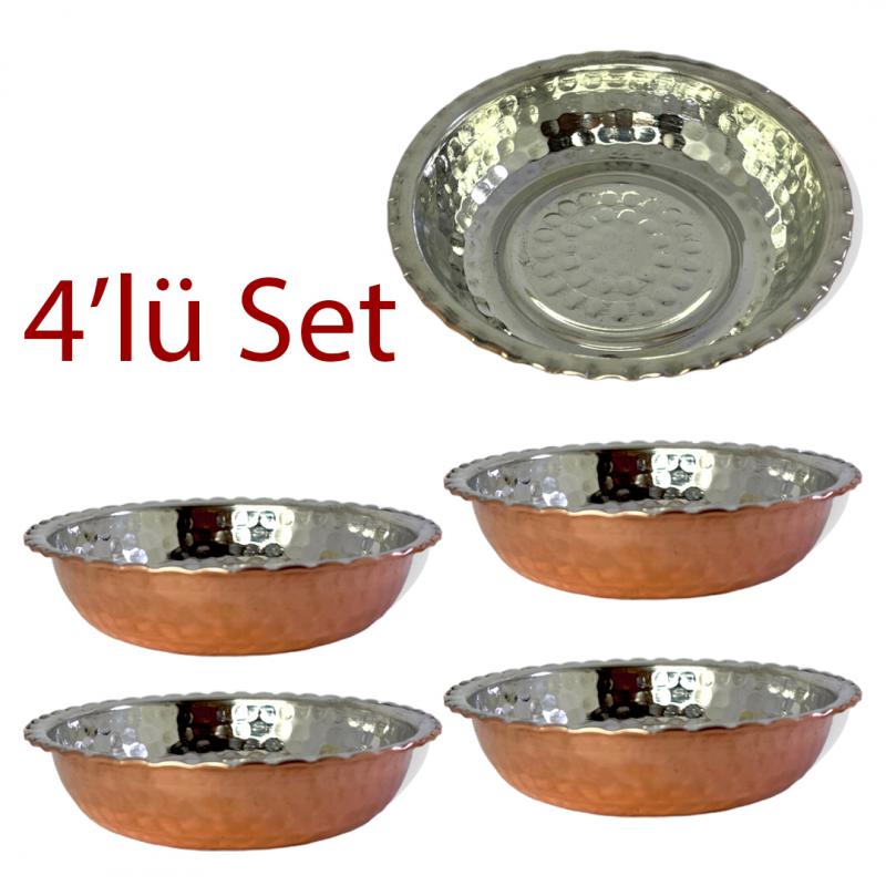 Çirtikli Bakır Çerezlik 4 Adet