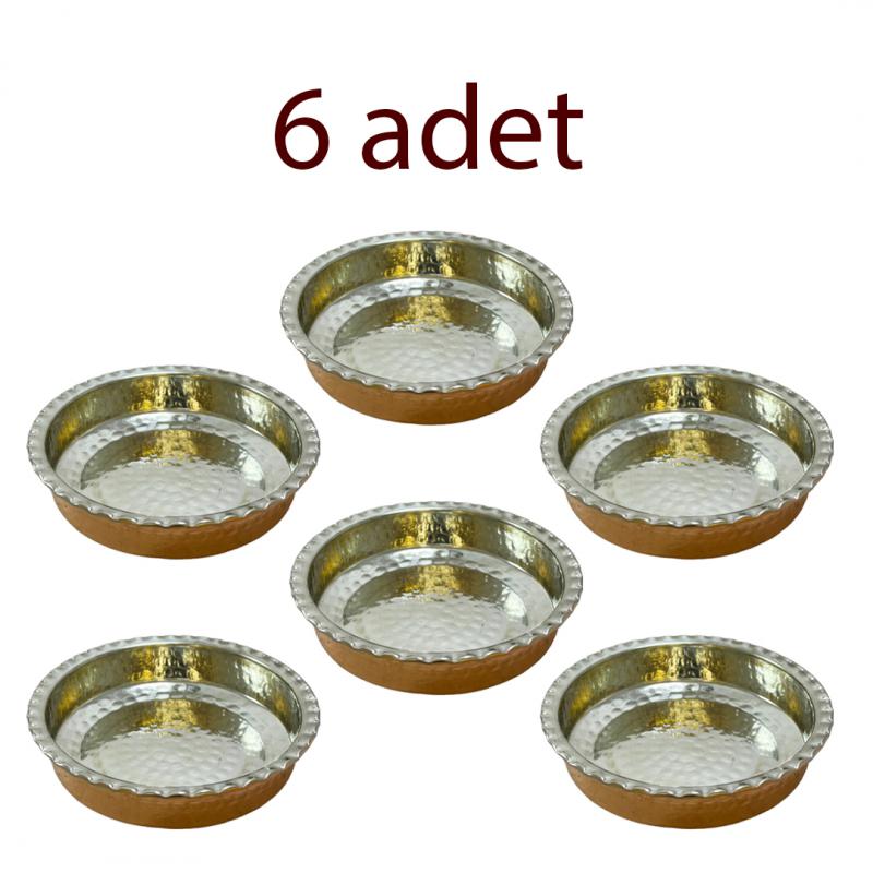Çirtikli Bakır Kahvaltılık ve Çerezlik 6 Adet