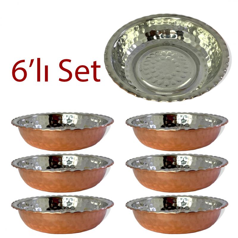 Çirtikli Bakır Çerezlik 6 Adet