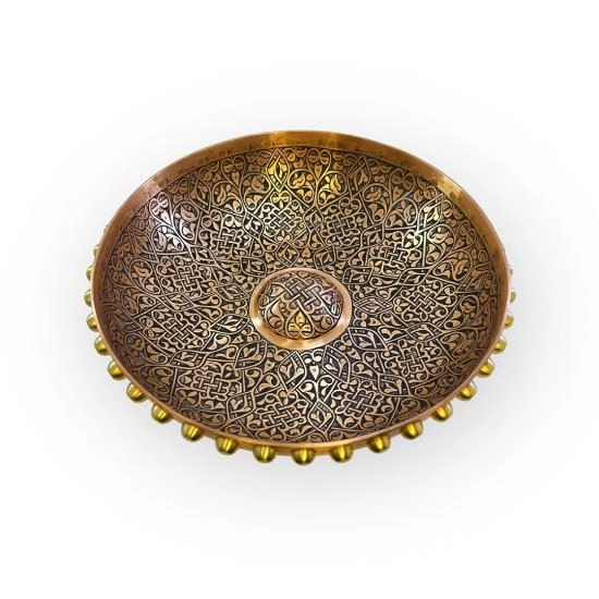 Ağır İşlemeli Bakır Hamam Tası