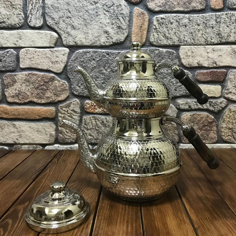 Bal Peteği Modelli Bakır Çaydanlık, B15152