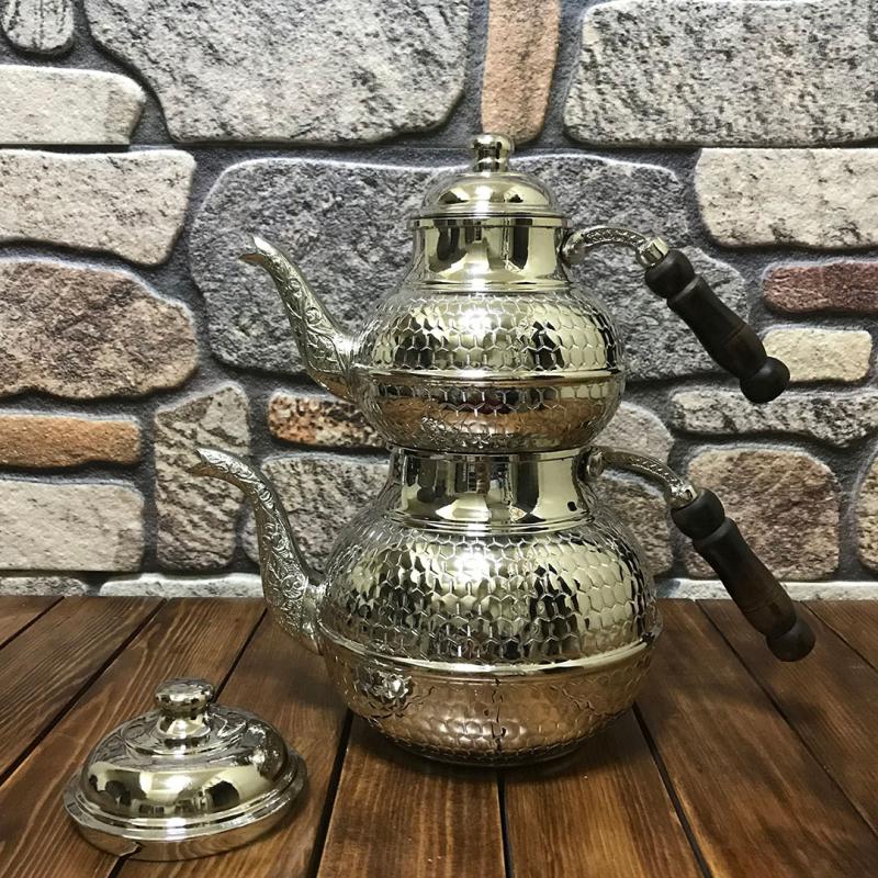 Bal Peteği Modelli Bakır Çaydanlık, B15152