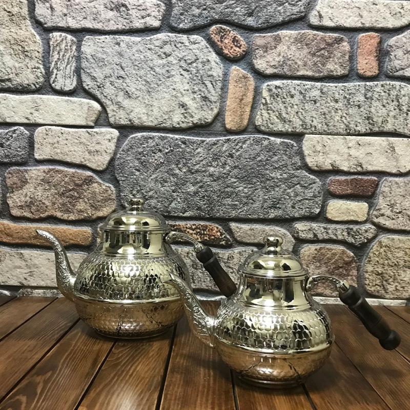 Bal Peteği Modelli Bakır Çaydanlık, B15152