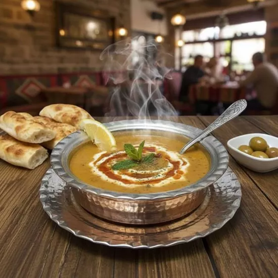 Çirtikli Bakır Çorba Kasesi
