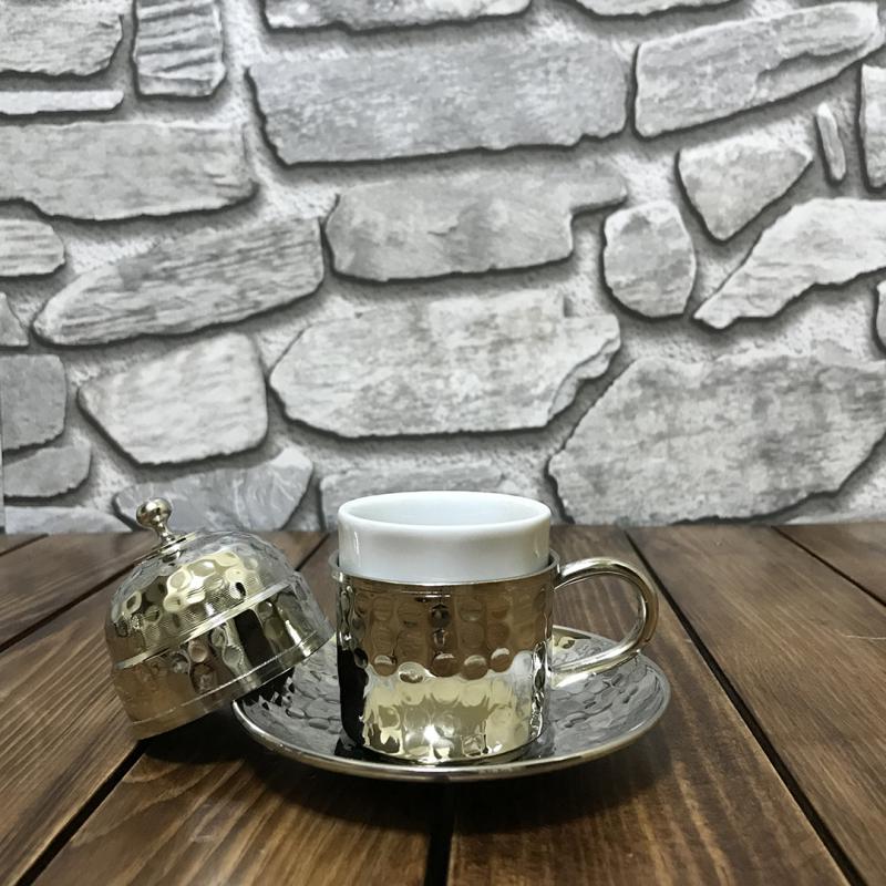 Bakır El Dövmesi Kahve Fincanı