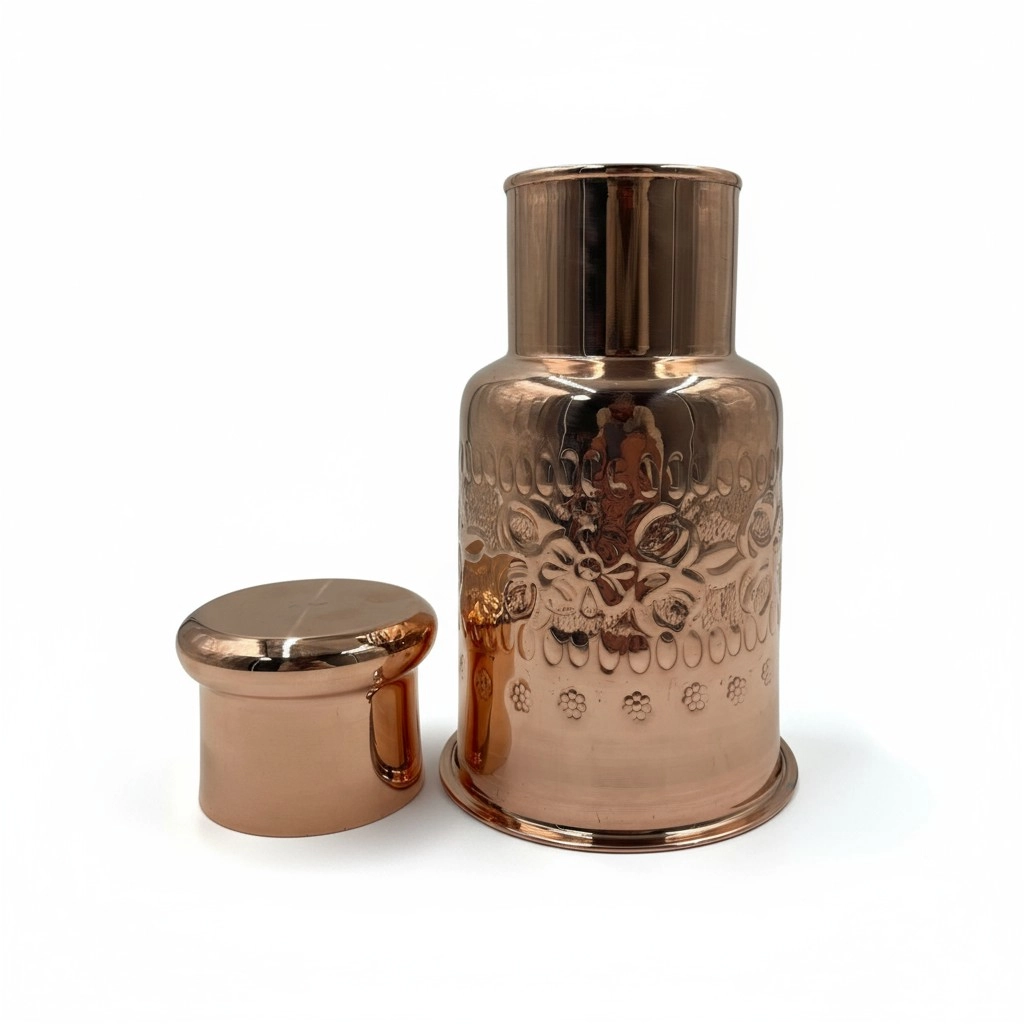 Ayurvedik Bakır El İşlemeli Karaf