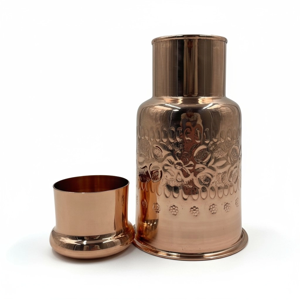 Ayurvedik Bakır El İşlemeli Karaf