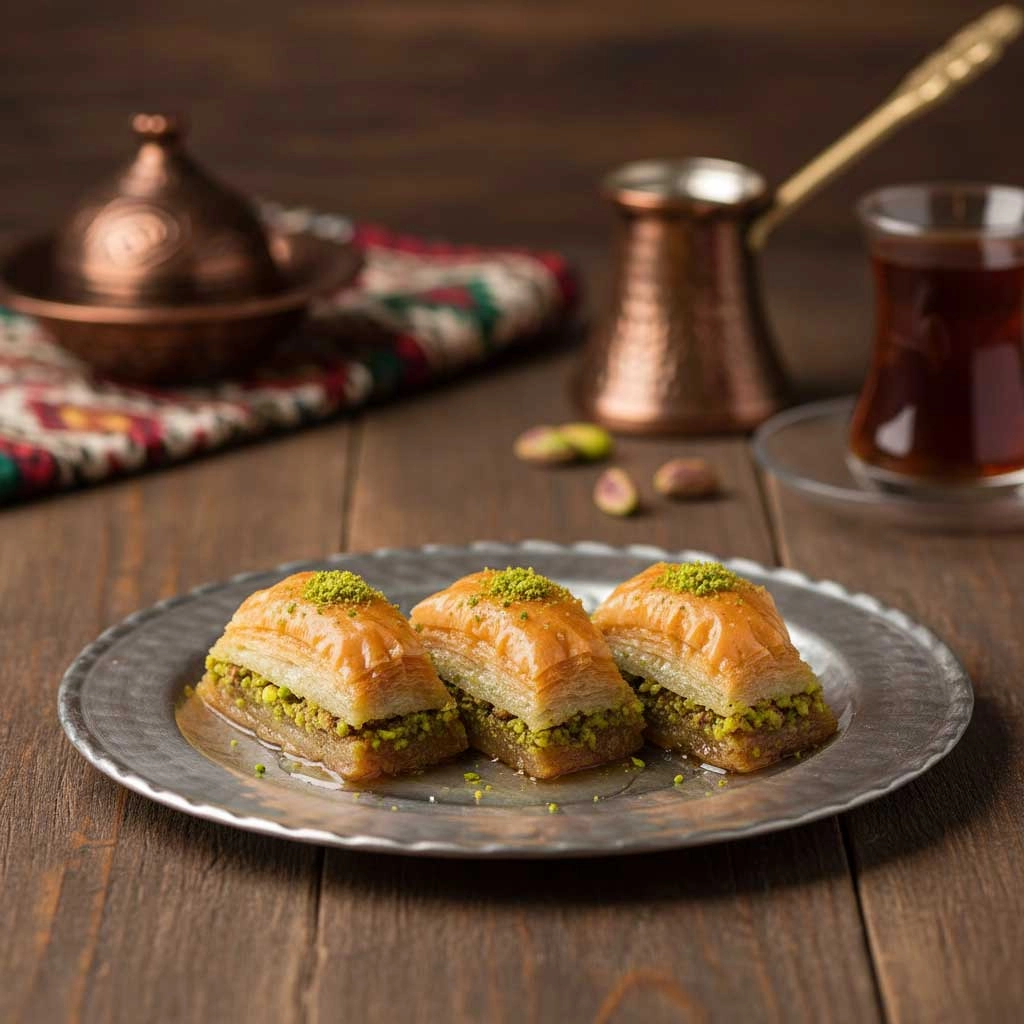 Bakır Tatlı Tabağı