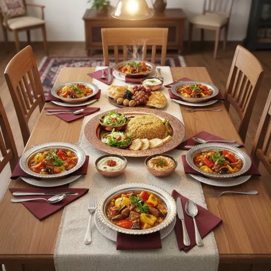 Bakır Yemek Tabağı
