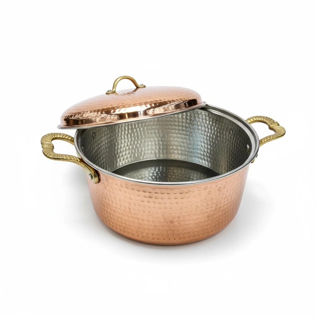 Dövme Bakır Dik Tencere 28 cm