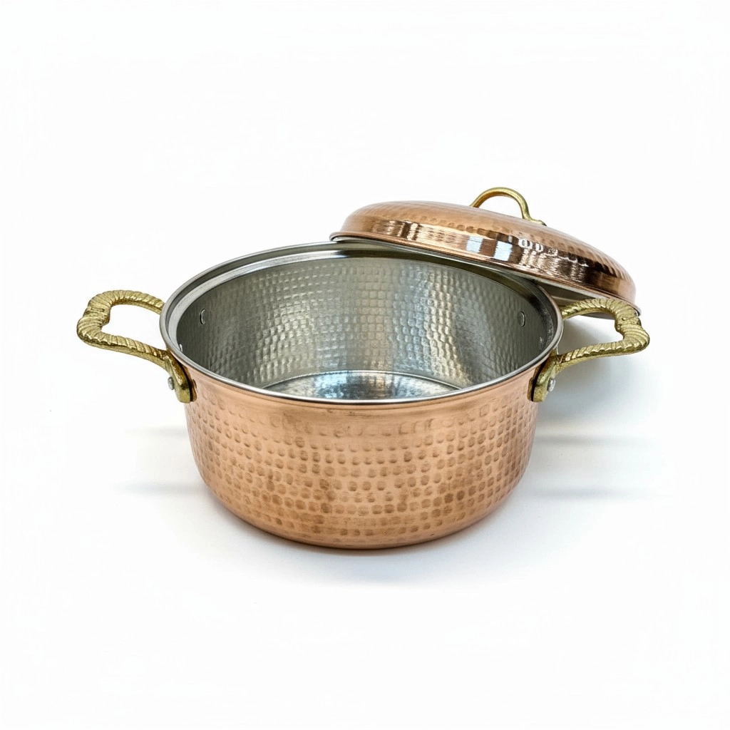 Dövme Bakır Dik Tencere 28 cm