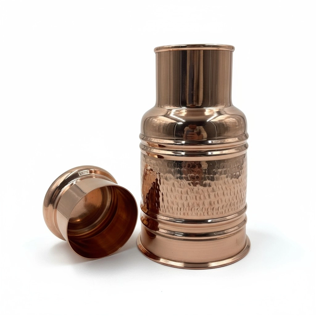 Ayurvedik El Dövme Bakır Karaf