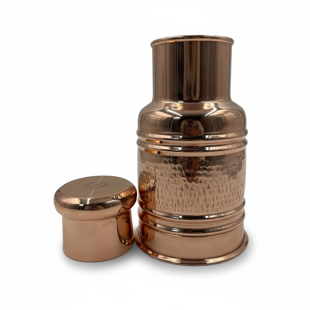 Ayurvedik El Dövme Bakır Karaf