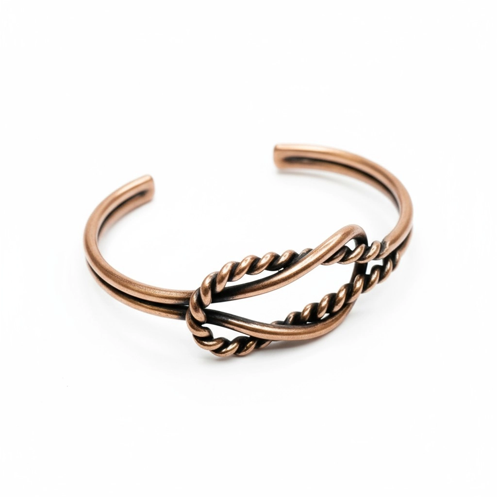 Düğüm Aşk Saf Bakır Bileklik