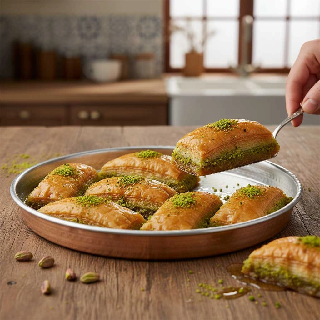 Bakır Baklava Tepsisi 30 cm