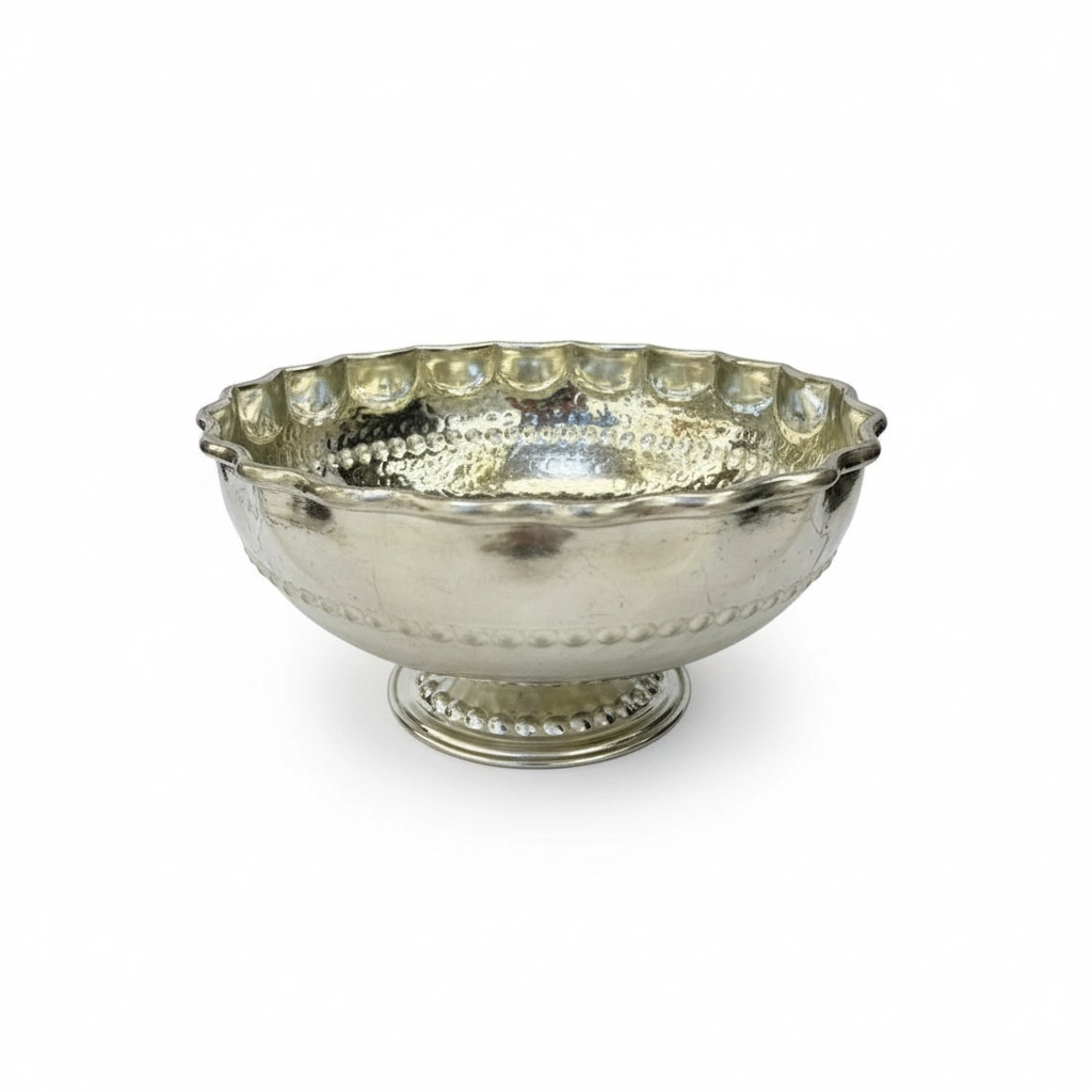 Yüksek Ayaklı El Dövme Bakır Meyvelik, Salata Kasesi