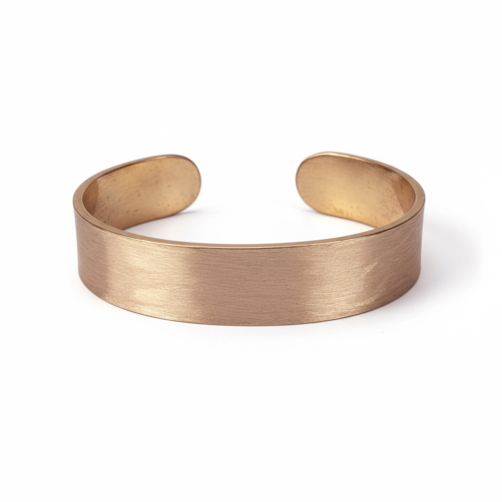 Kalın Kumlamalı Saf Bakır Bileklik