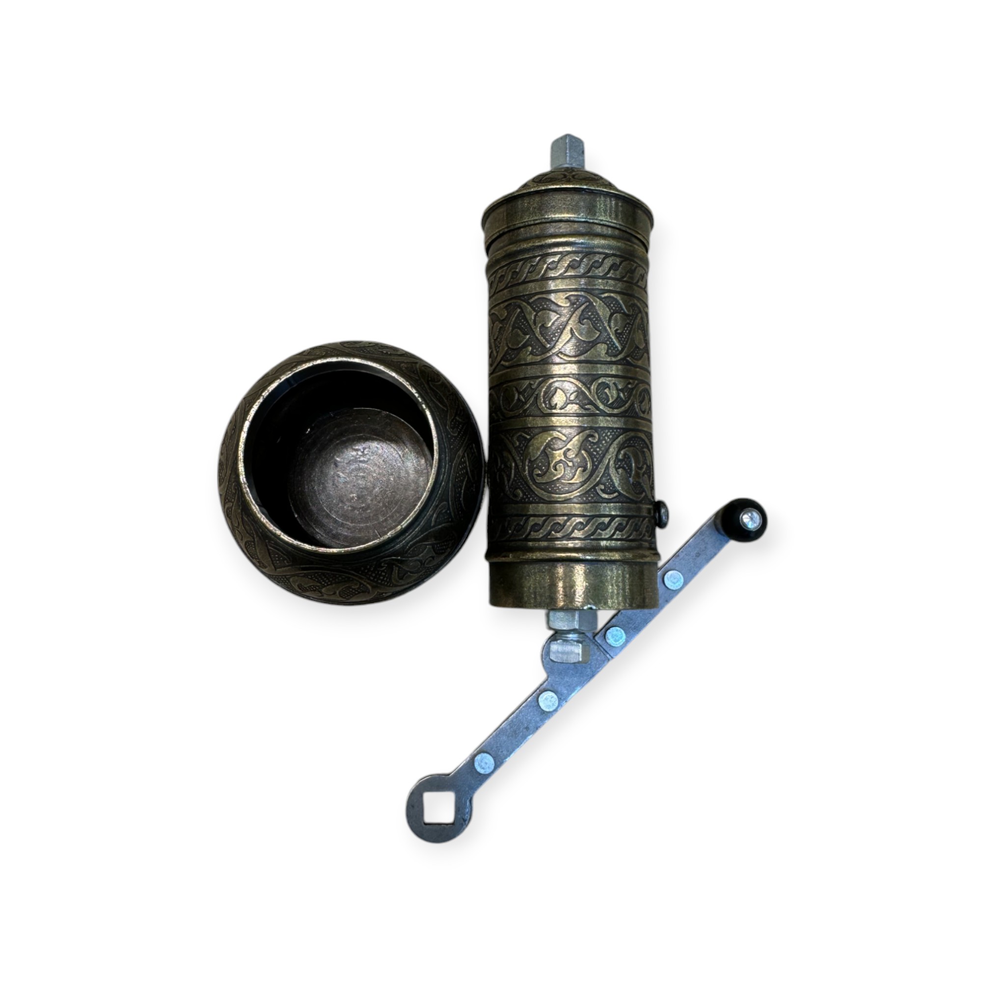 Oksitli Bakır Renk Toplu Kahve Değirmeni