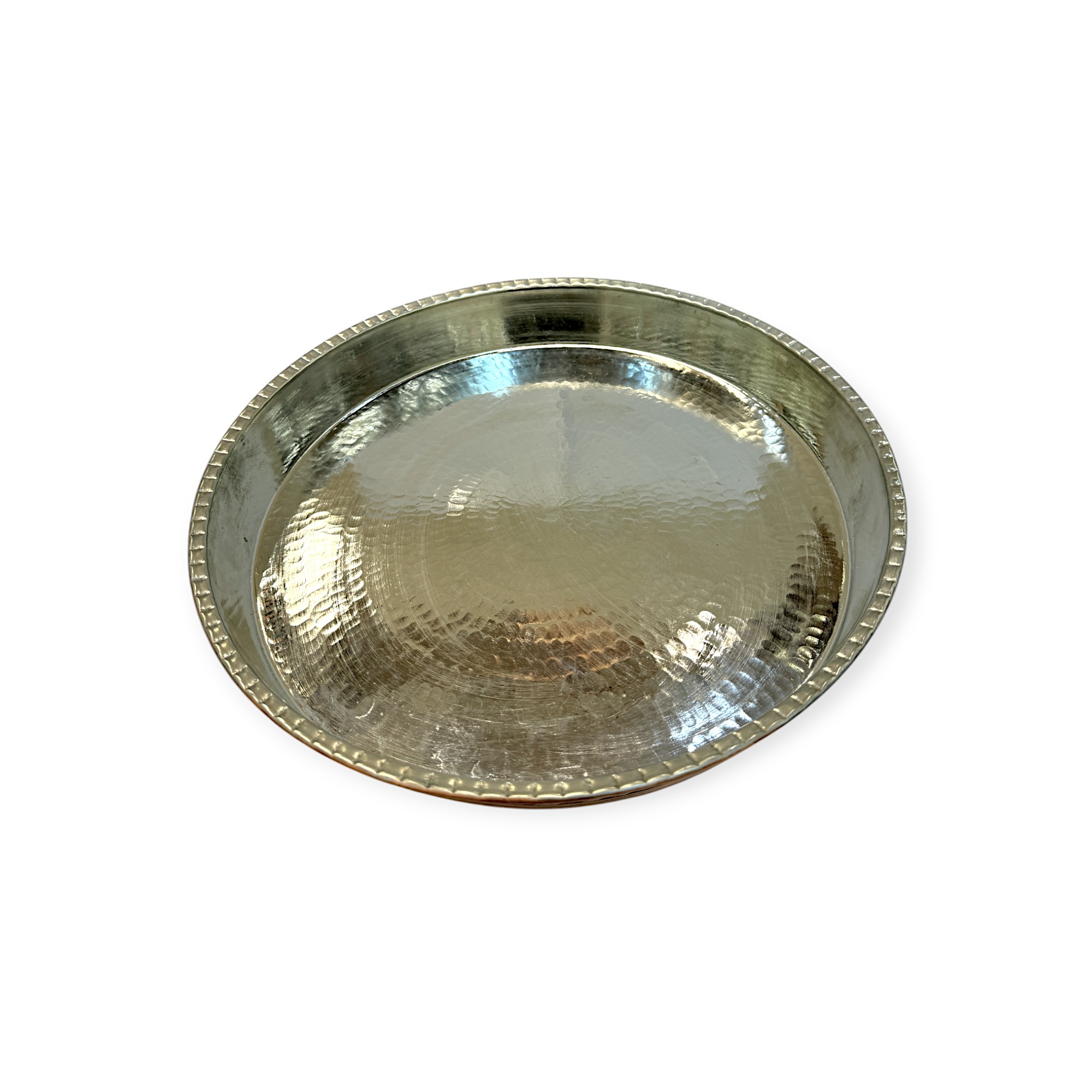 İşlemeli Bakır Fırın Tepsisi 34 cm, Skoç Eskitme