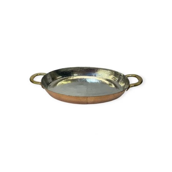 Orta Boy Oval Bakır Tava