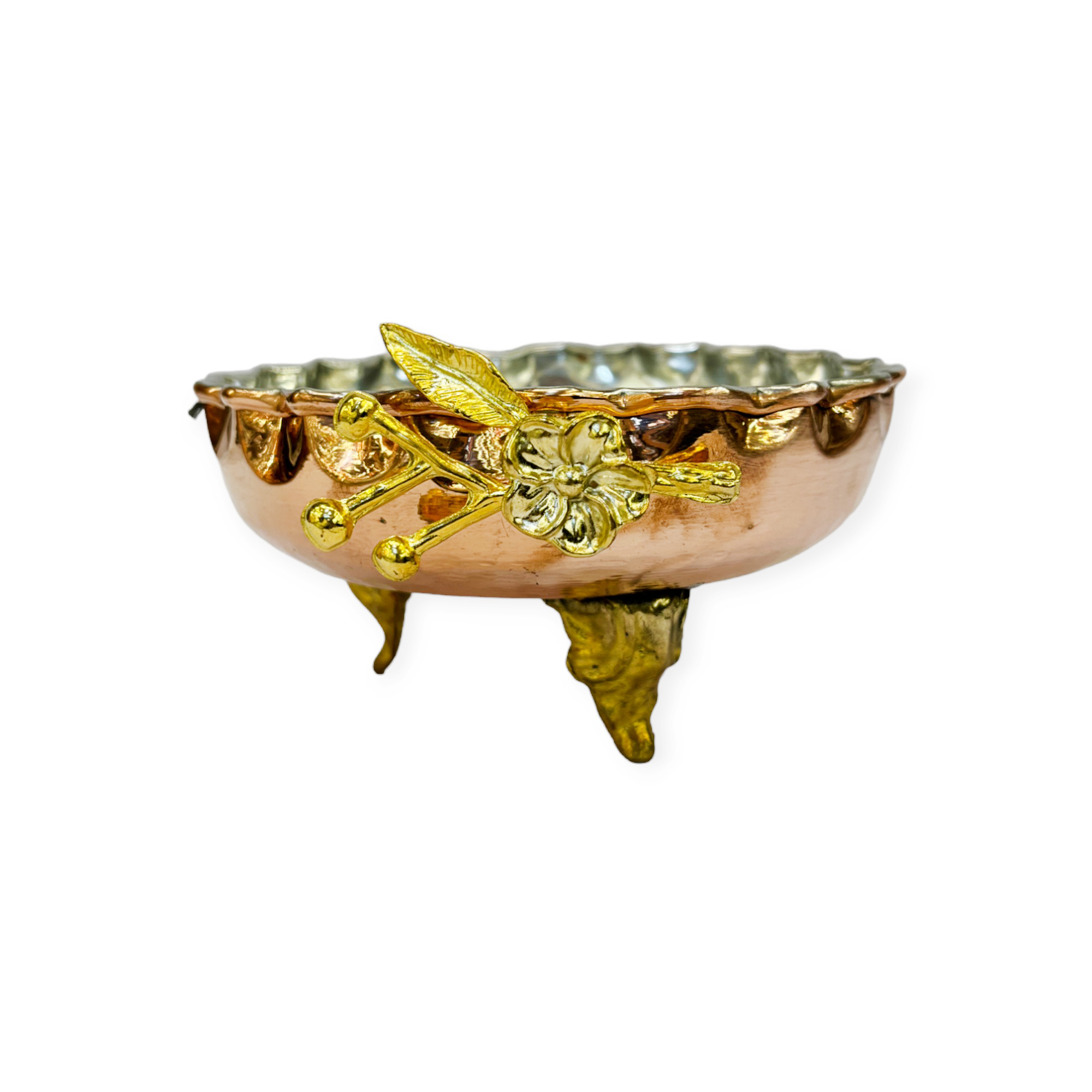 Japon Güllü Fırfırlı Büyük Bakır Şekerlik