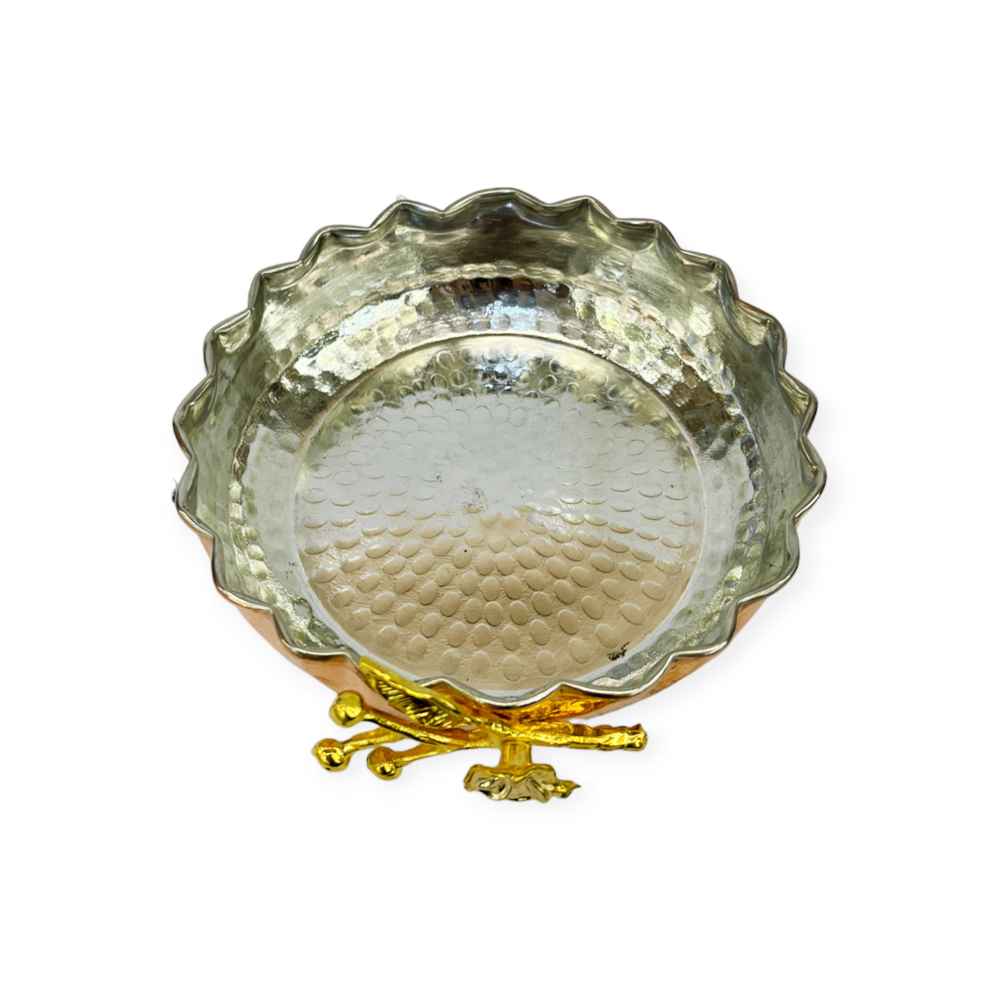 Japon Güllü Fırfırlı Büyük Bakır Şekerlik