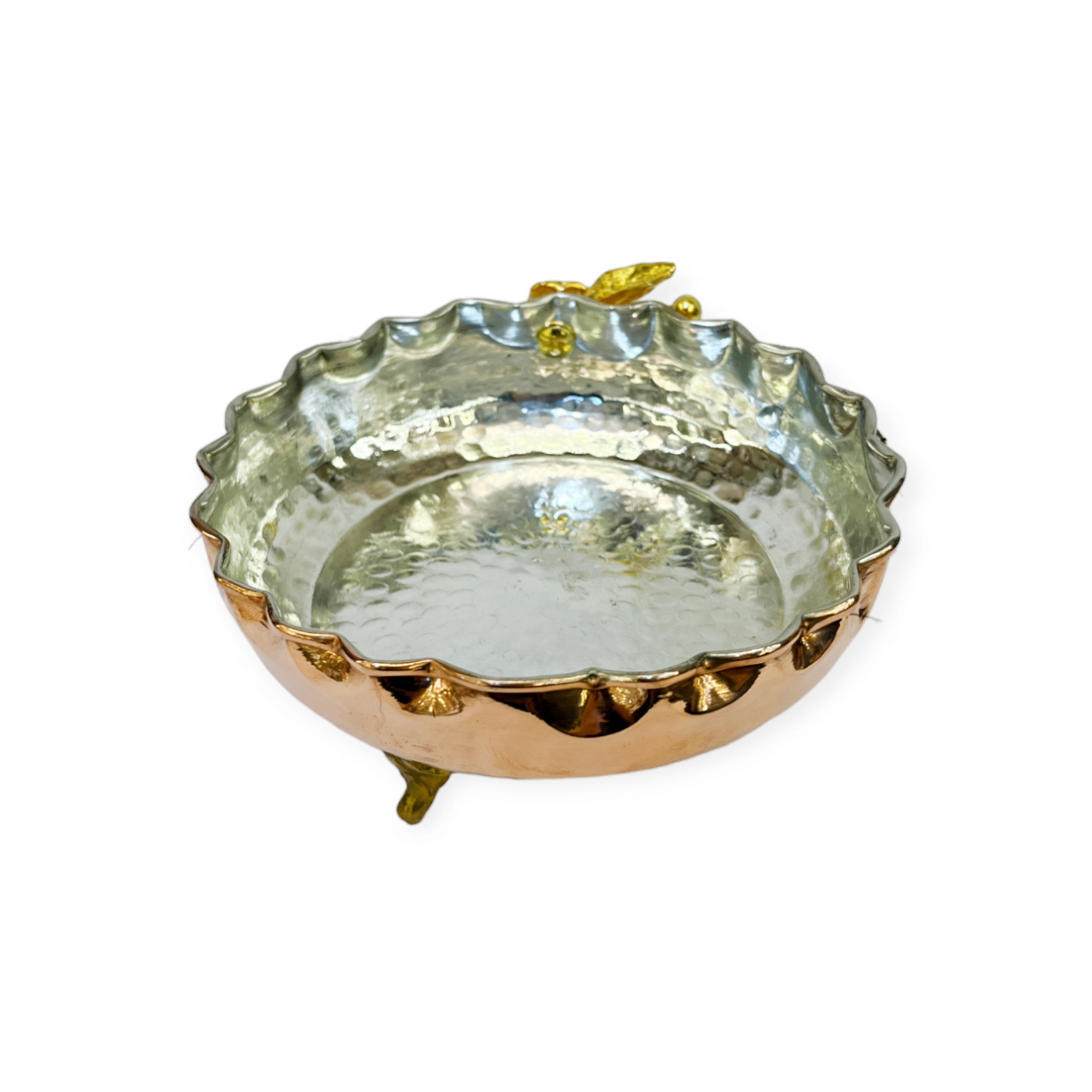 Japon Güllü Fırfırlı Büyük Bakır Şekerlik