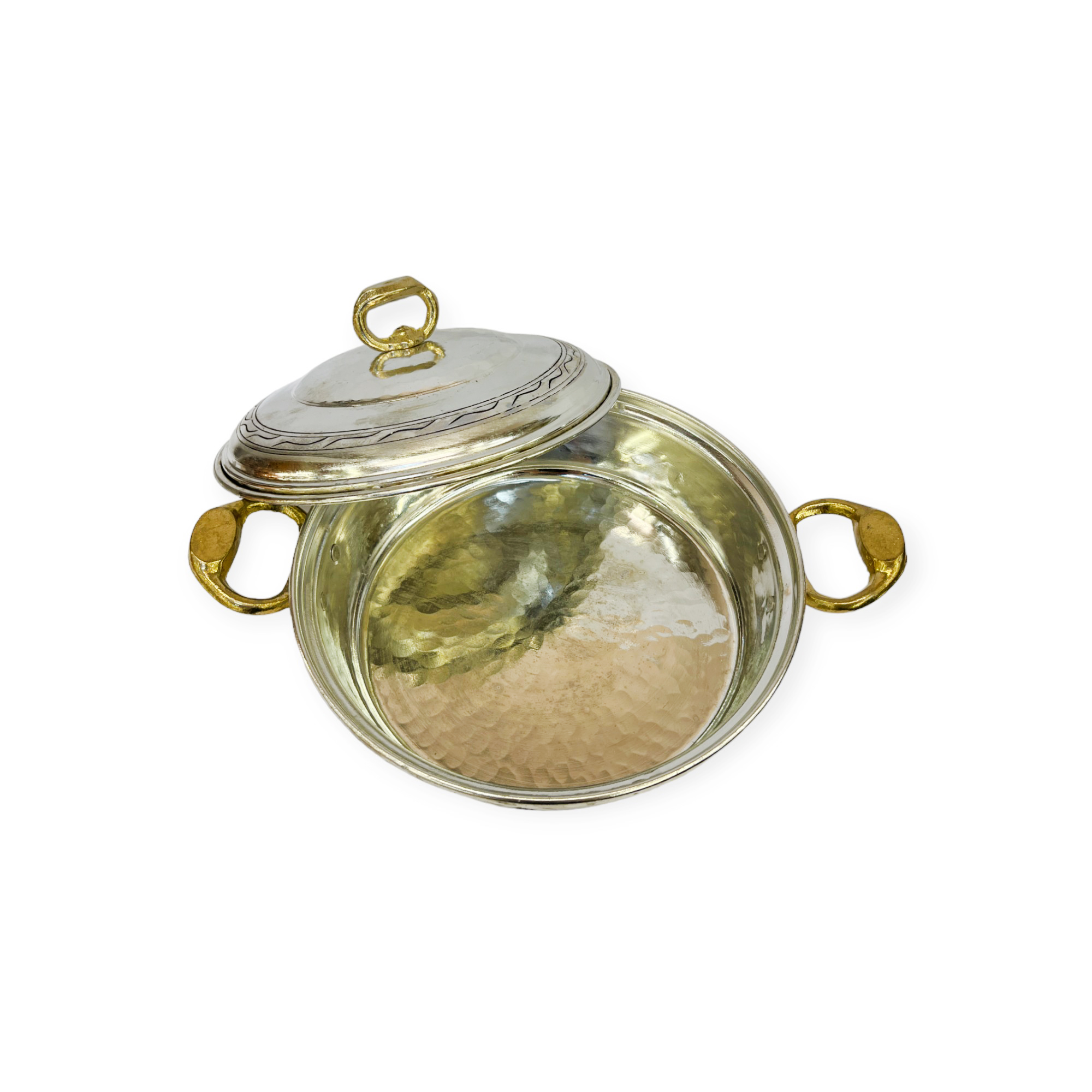 Kalaylı İşlemeli Bakır Karnıyarık Tencere No:1