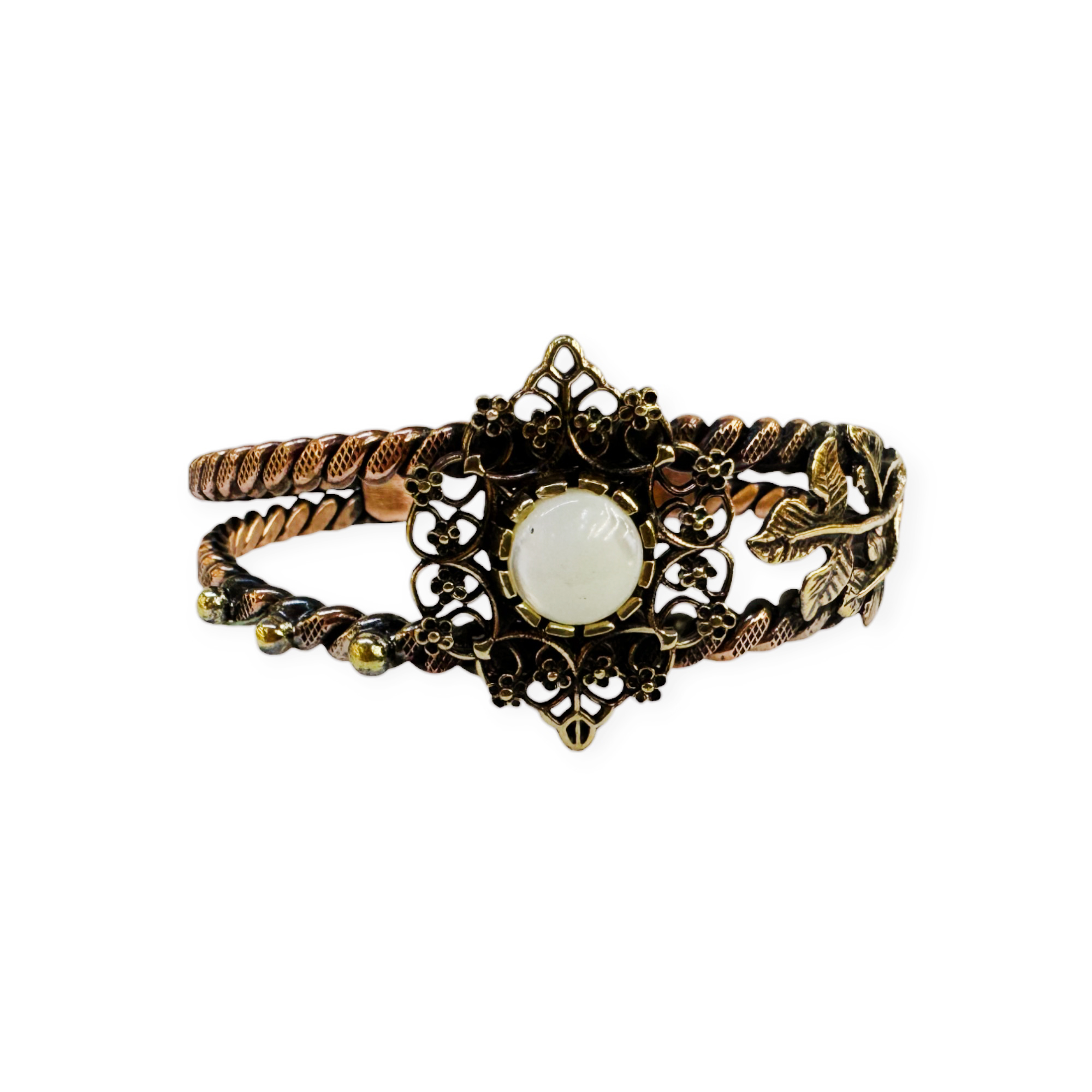 Sedef Taşlı El Yapımı Bakır Bileklik, K6141