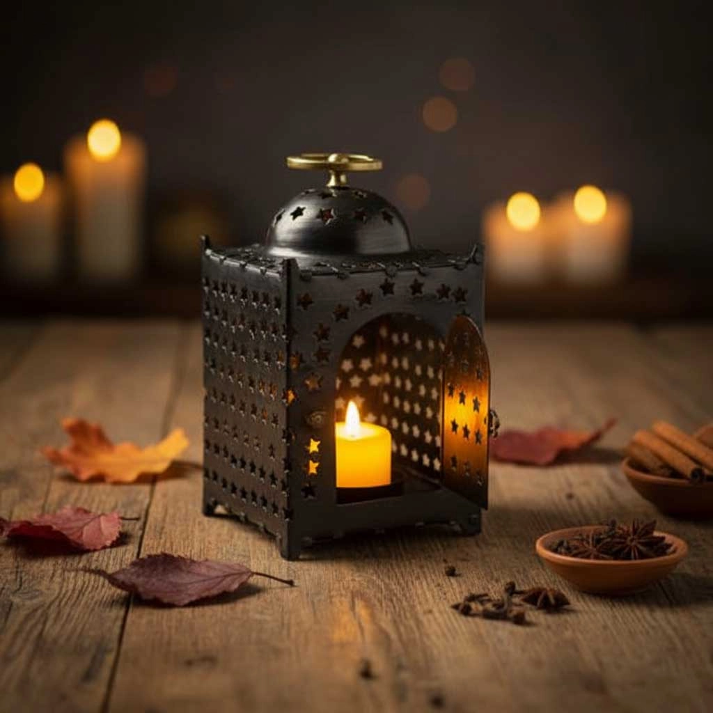 Köşeli Yıldız Kesimli Oksitli Bakır Fener No:1