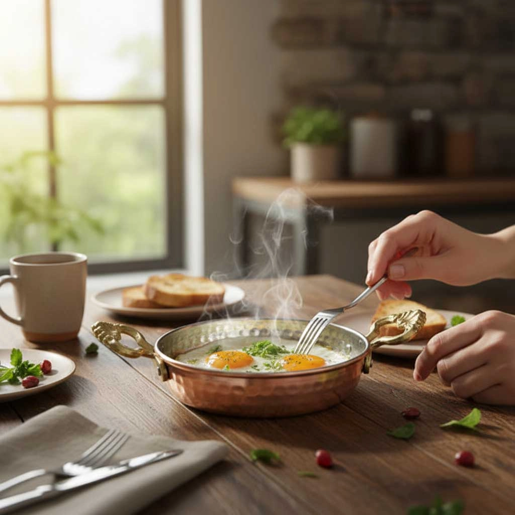 Dövme Bakır Tava 15 cm