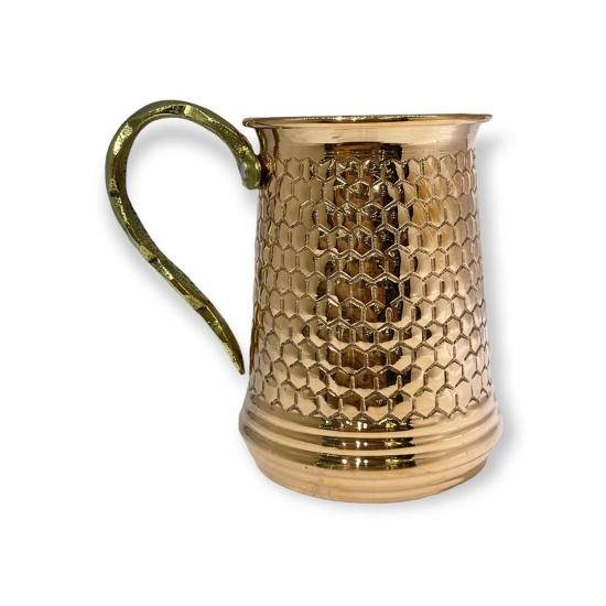 Markasi Bal Peteği Bakır Kupa Bardak