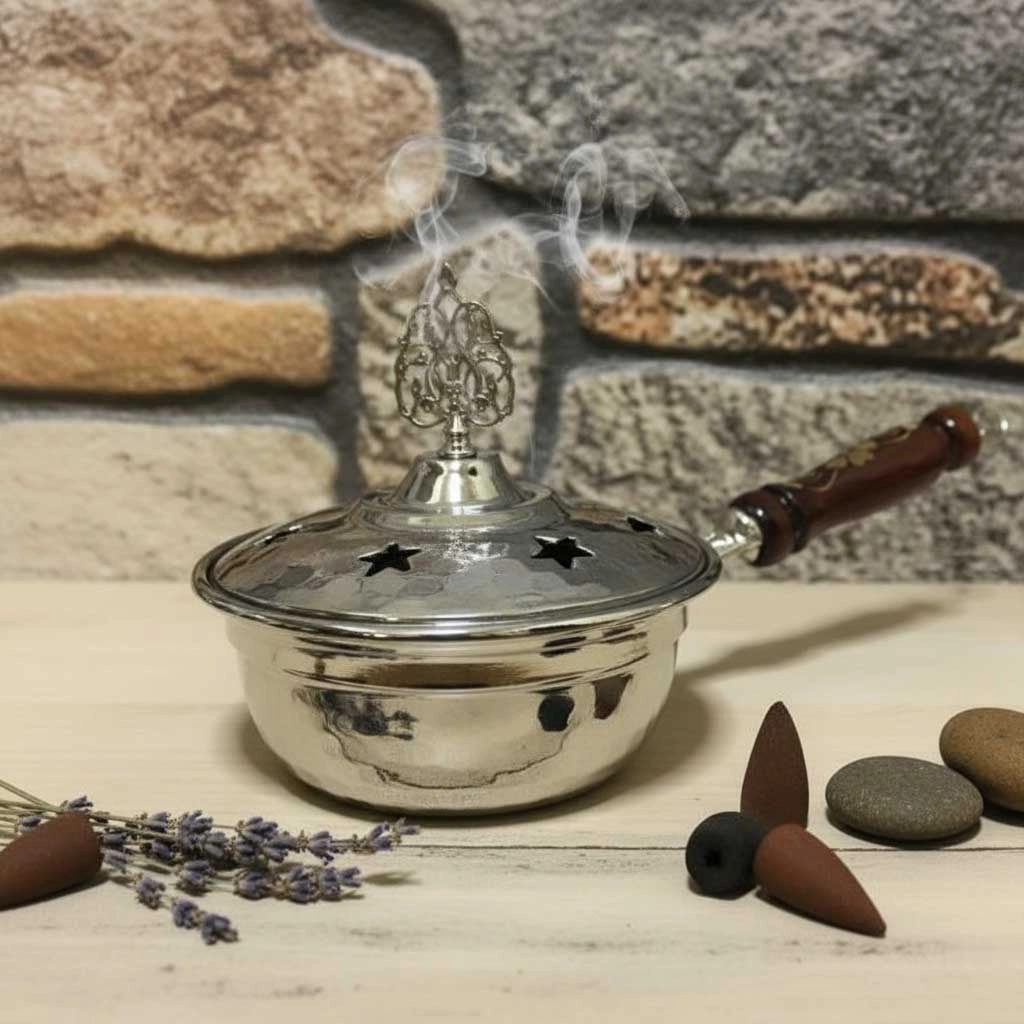 Nikelli Bakır Buhurdanlık ve Tütsülük