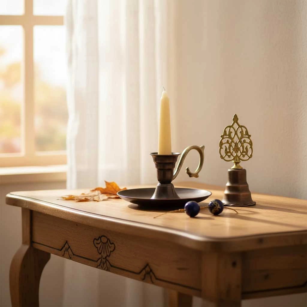 Bakır Mumluk ve Mum Söndürücü, M10233