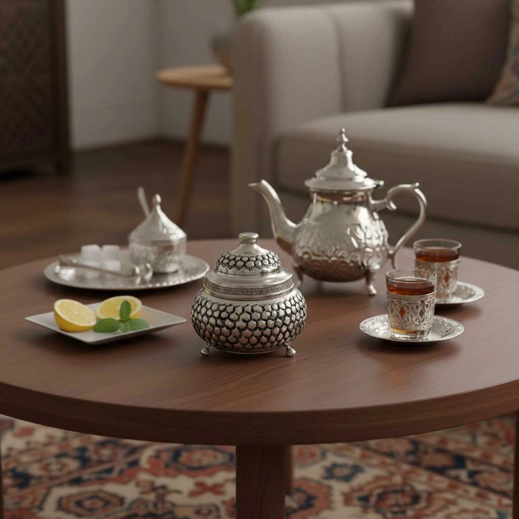 Petek Desenli Bakır Şekerlik, Kalay Eskitme