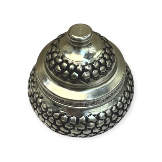 Petek Desenli Bakır Şekerlik, Kalay Eskitme