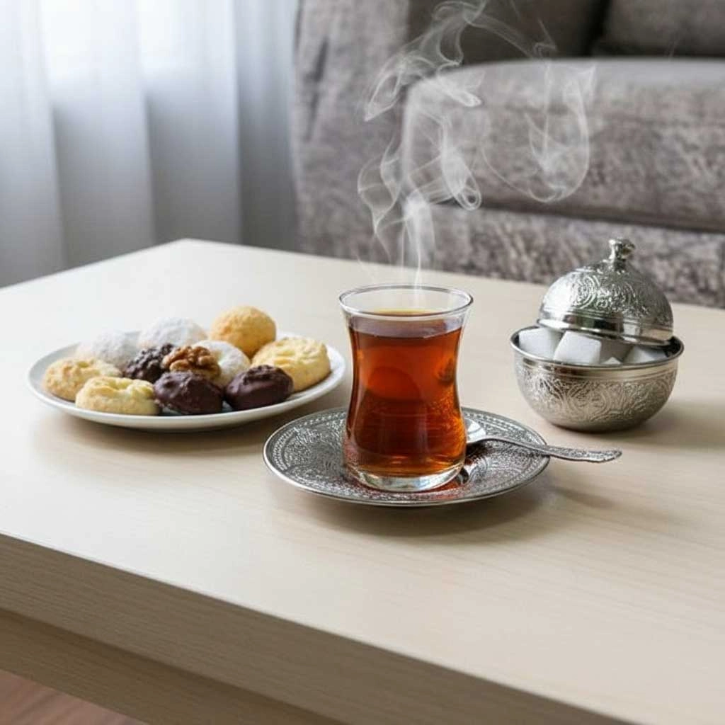 İşlemeli Çay Tabağı