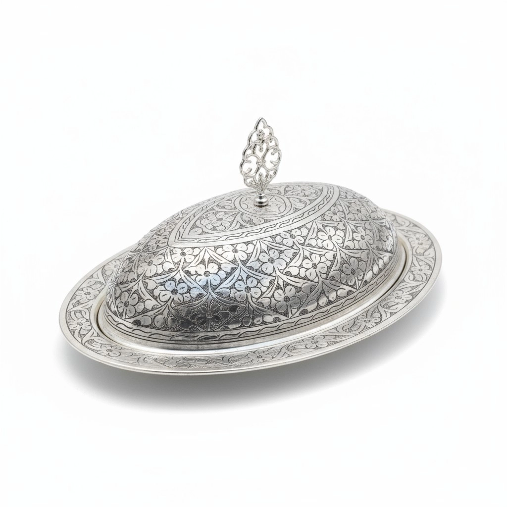 35 cm Ağır İşlemeli Bakır Kayık