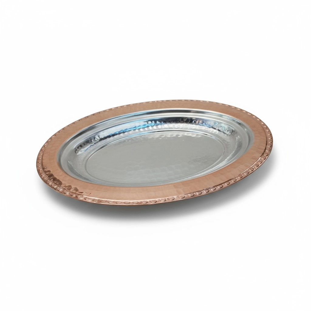 30 cm El Dövme Bakır Kayık Tabak