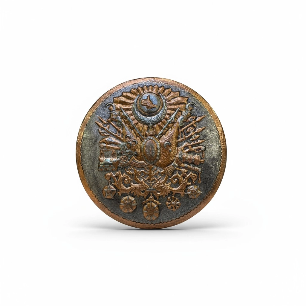 Osmanlı Arması Bakır Tablo 32 cm